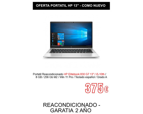 PORTATIL REACONDICIONADO HP ELITEBOOK 830 G7
